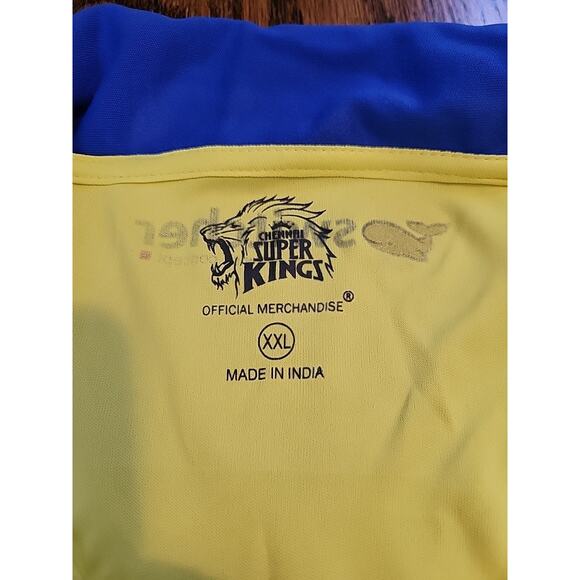 Chennai Super Kings Jersey Polo Shirt Cricket Mens Size XXL Top - Picture 3 of 6